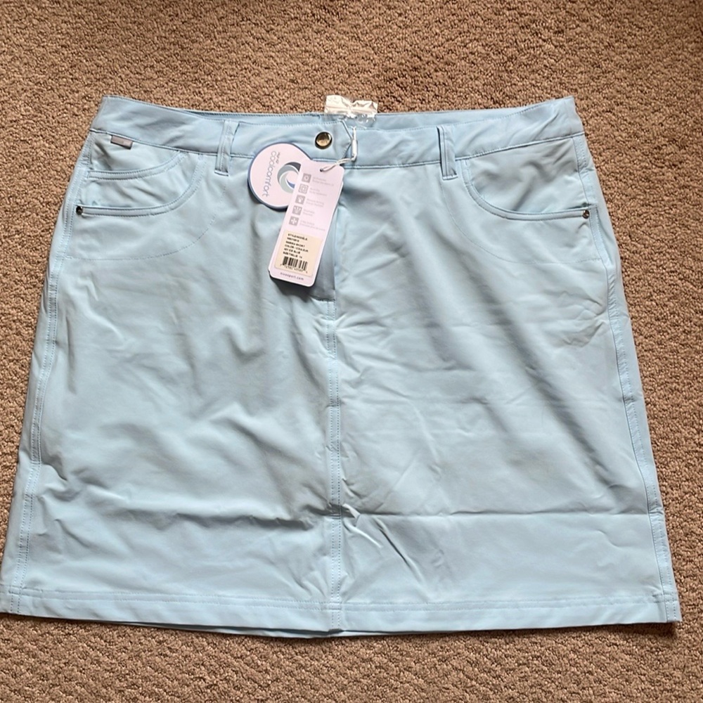 Nivo Marika Golf Skort Skirt Ice Blue New Sz 14 Women’s